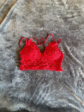 NWOT Anemone Bralette Red Size Large L